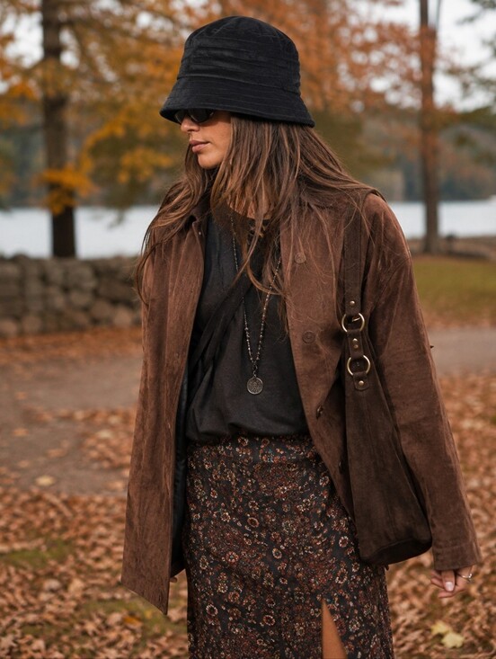 Danier Accessories - Black Suede Leather Bucket Hat